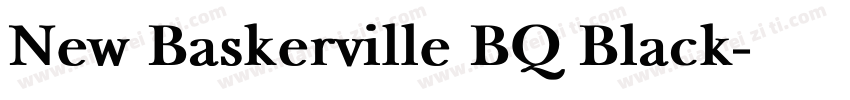 New Baskerville BQ Black字体转换